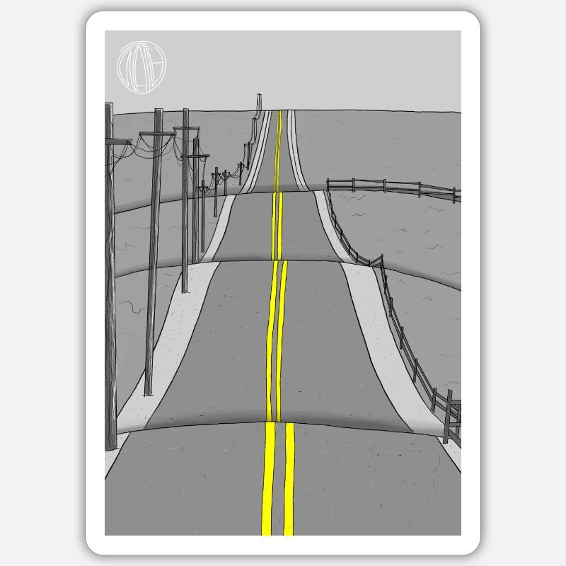 Endless Road - Sticker size S (10 x 10 cm) - white matte