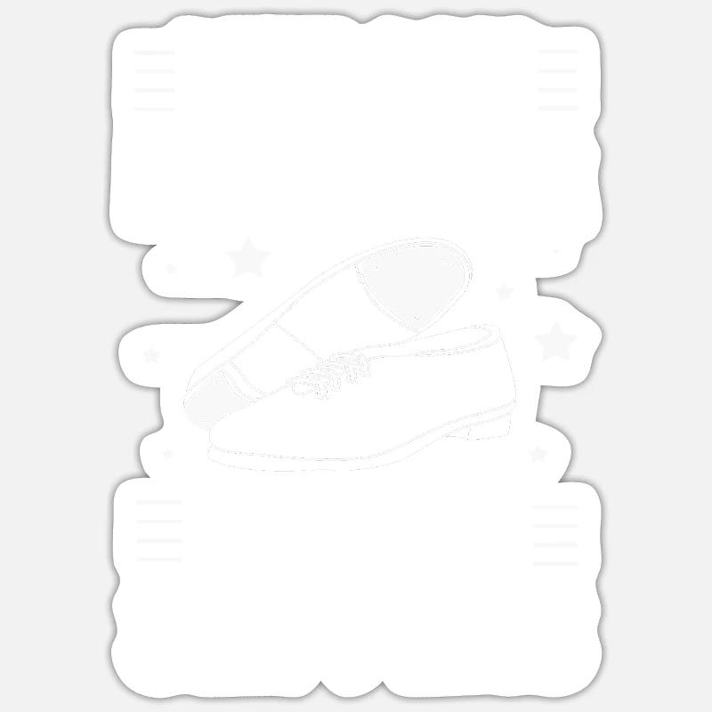 Maître danseur - Sticker taille S (10 x 10 cm) - blanc mat