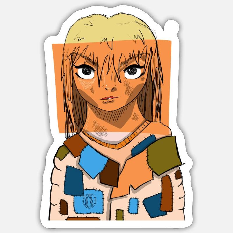 Anime Eyes Collage #4 - Sticker size S (10 x 10 cm) - white matte
