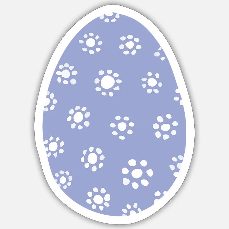 blue easter egg Sticker size S (10 x 10 cm)