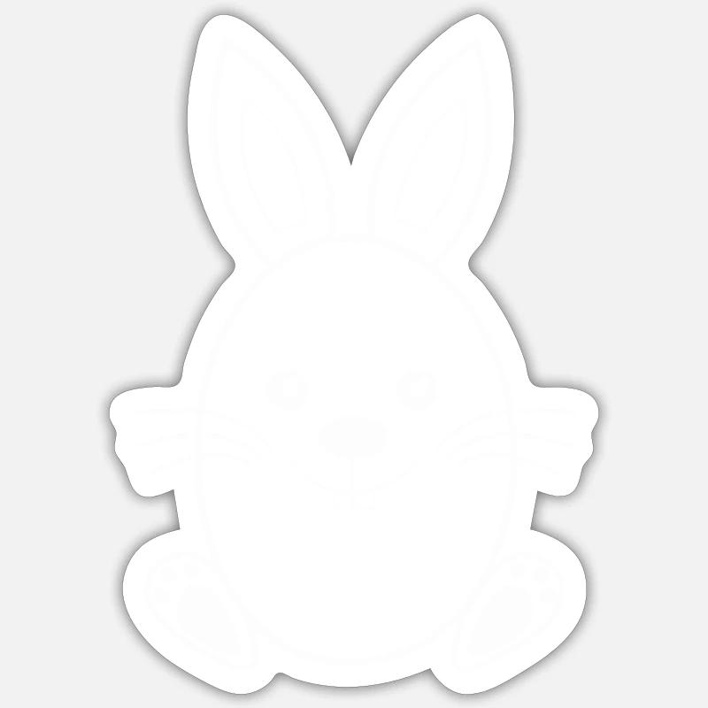 Easter Bunny - Sticker size S (10 x 10 cm) - white matte