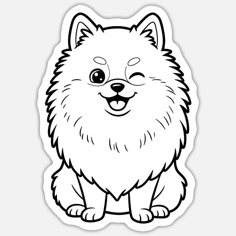 Pomsky Sticker Größe S (10 x 10 cm)