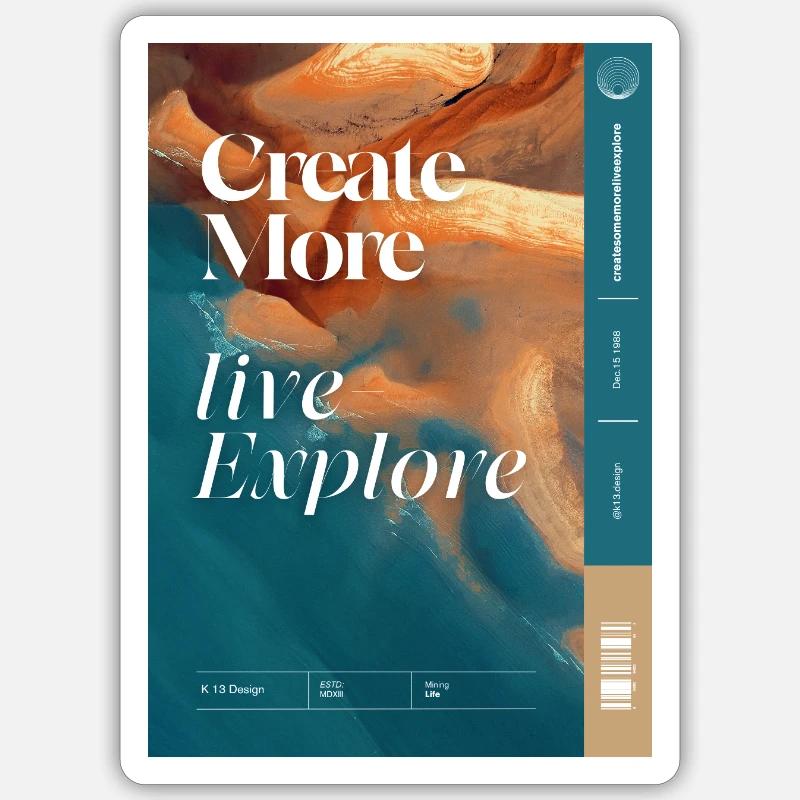 createmore - Sticker size S (10 x 10 cm) - white matte