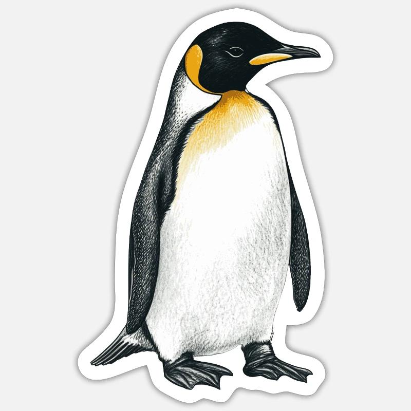 pingouin mignon Sticker taille S (10 x 10 cm)