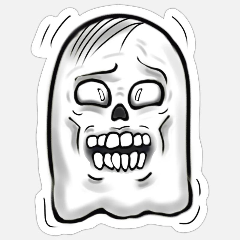 duch - Sticker taille S (10 x 10 cm) - blanc mat