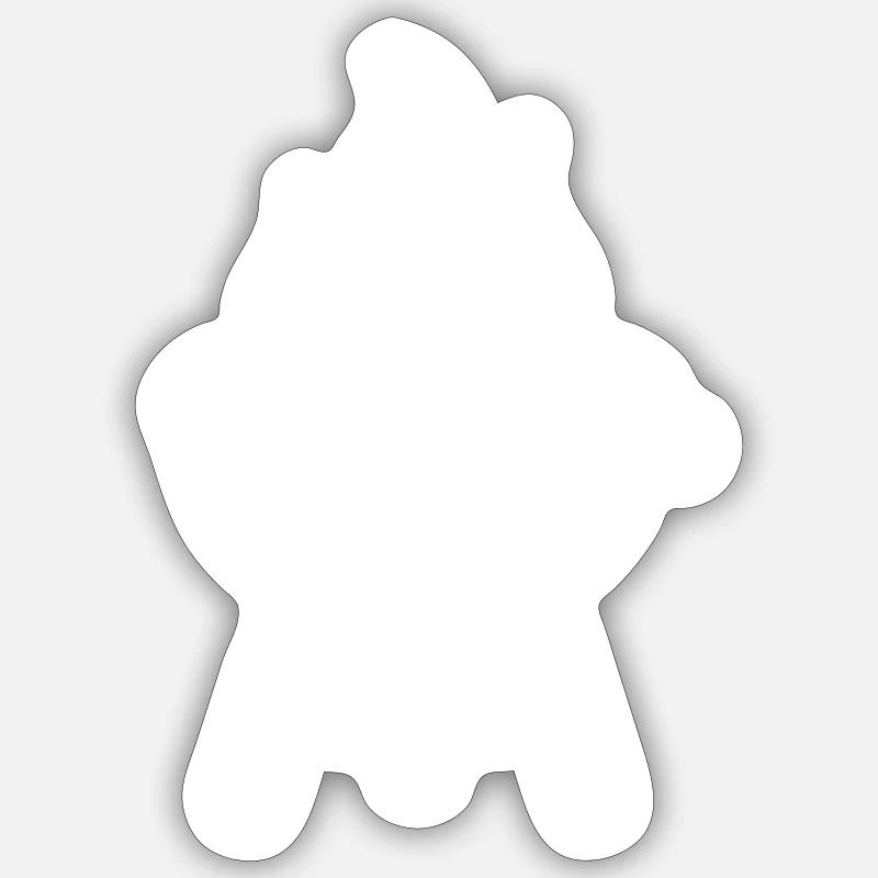 Grill Symbole Feu - Sticker taille S (10 x 10 cm) - blanc mat