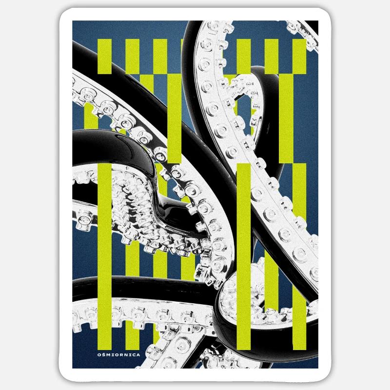 Octopus - Sticker size S (10 x 10 cm) - white matte