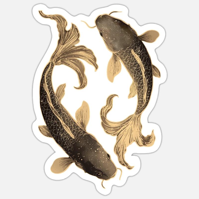 Koi - Sticker size S (10 x 10 cm) - white matte