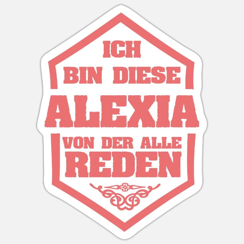 Alexia as a nickname - Sticker size S (10 x 10 cm) - white matte