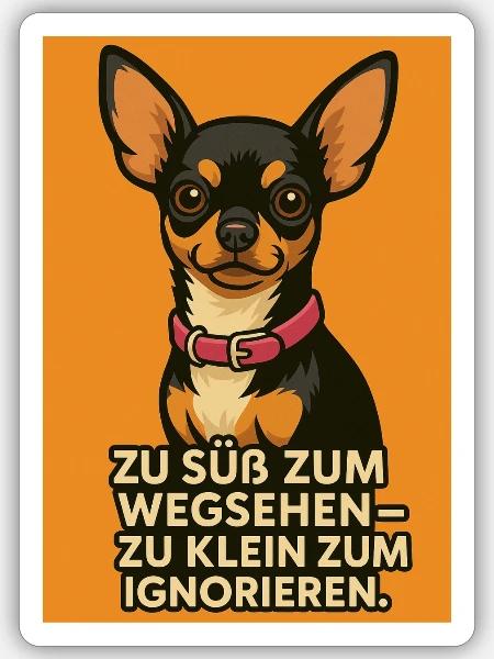 Too Cute to Handle - Sticker Größe S (10 x 10 cm) - Mattweiß