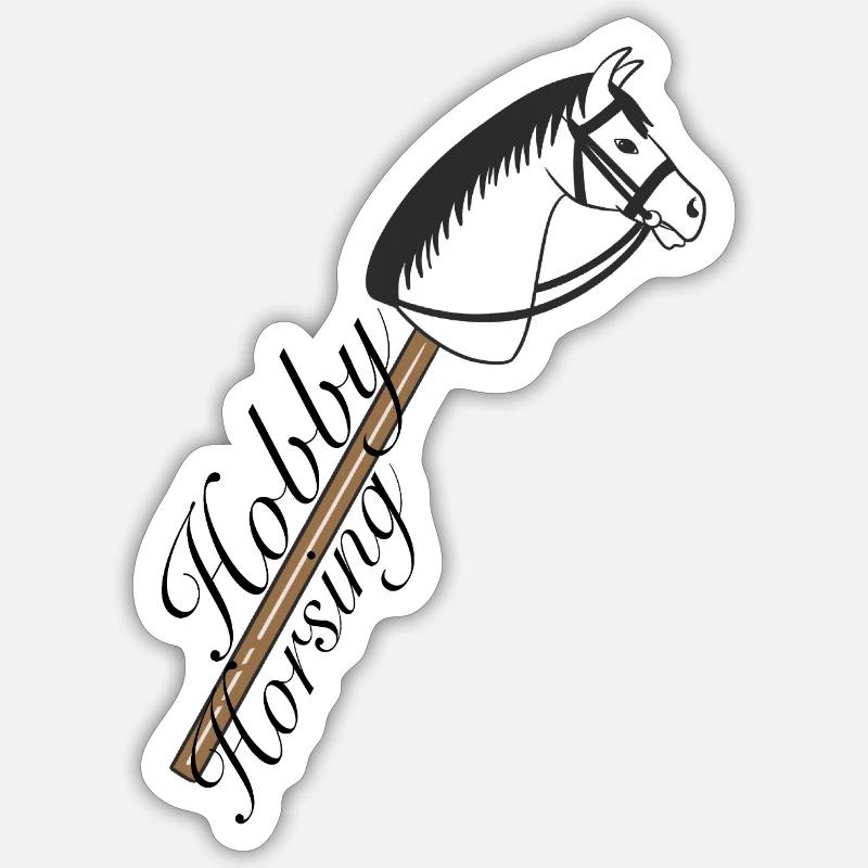 Hobby Horsing - Sticker Größe S (10 x 10 cm) - Mattweiß