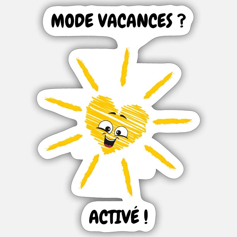 Mode vacances active Sticker taille S (10 x 10 cm)