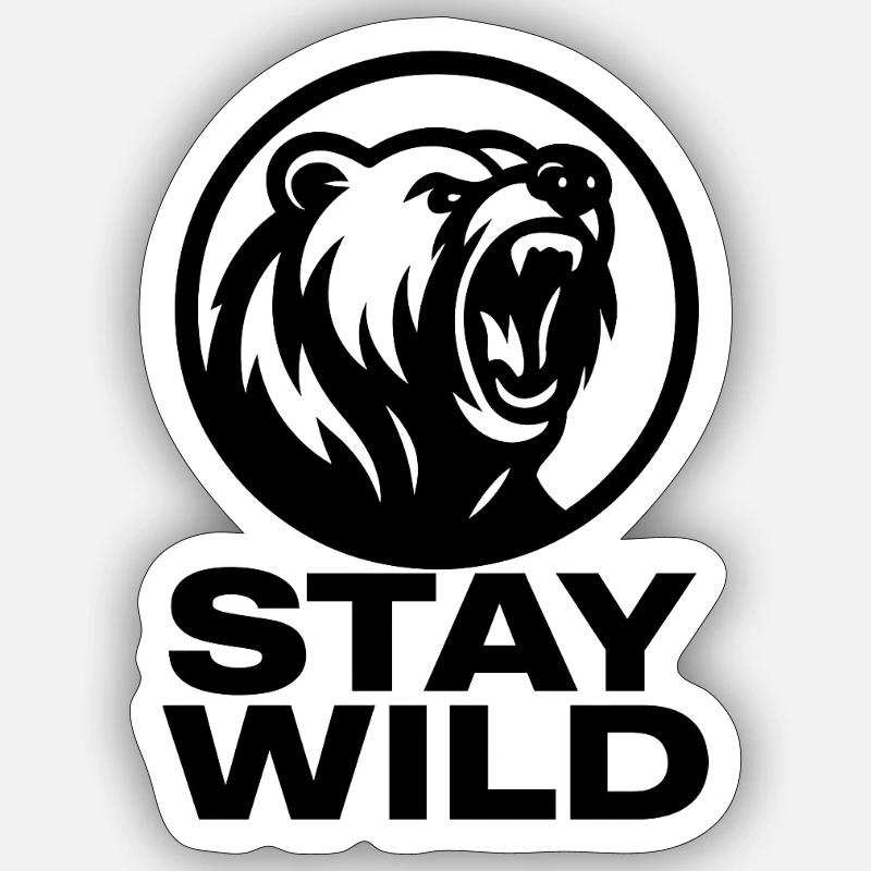 Bear - Sticker size S (10 x 10 cm) - white matte