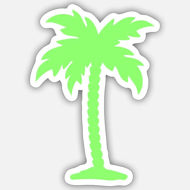 palm tree - Sticker size S (10 x 10 cm) - white matte
