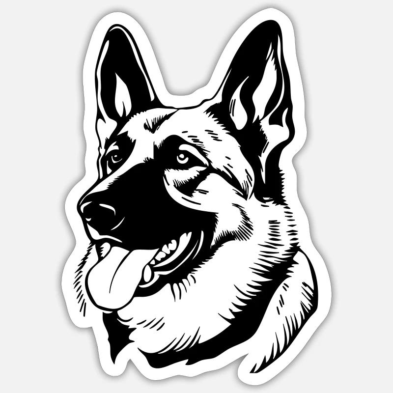 German Shepherd Sticker size S (10 x 10 cm)