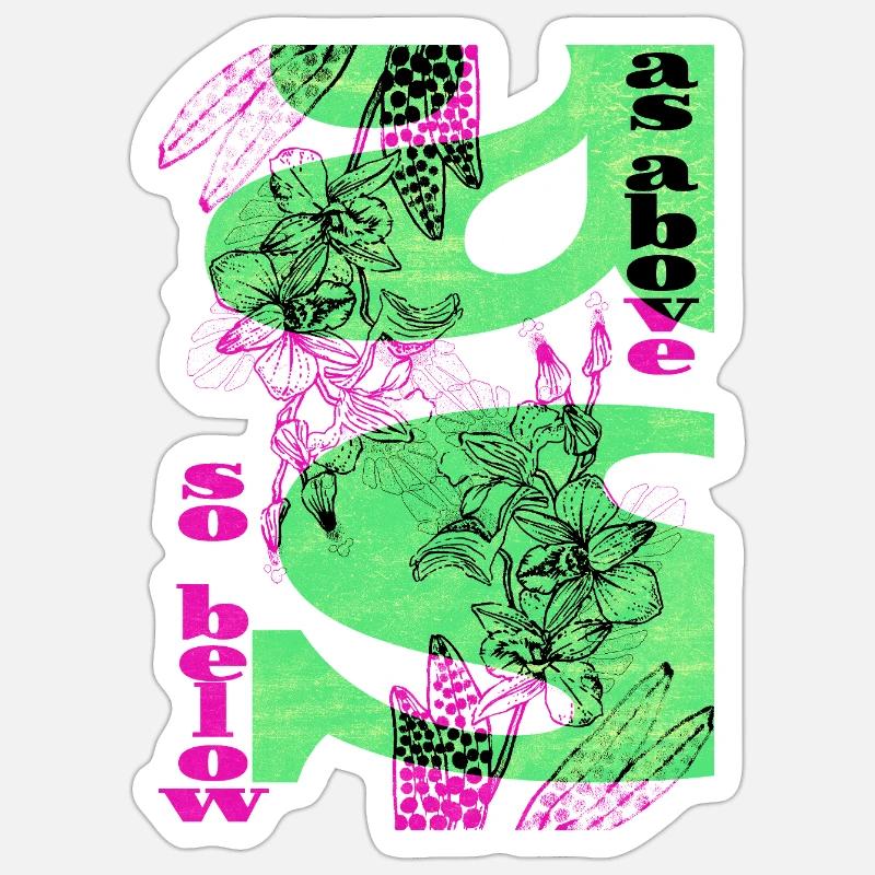 AS ABOVE SO BELOW - Sticker size S (10 x 10 cm) - white matte