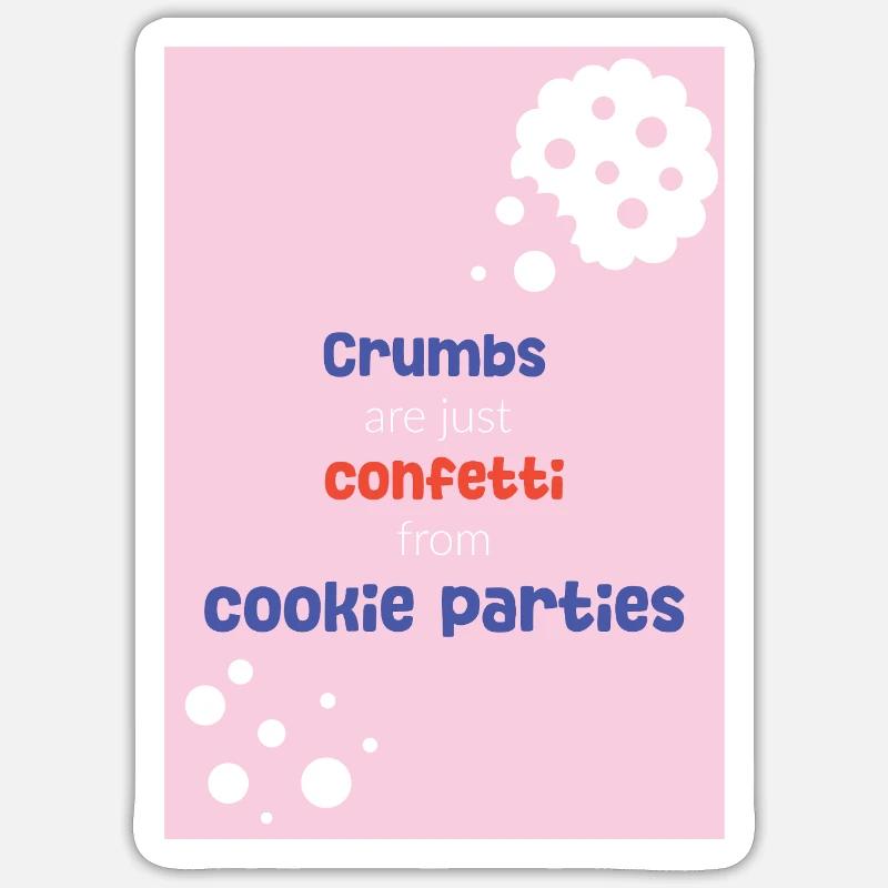 Confettis de miettes - Sticker taille S (10 x 10 cm) - blanc mat