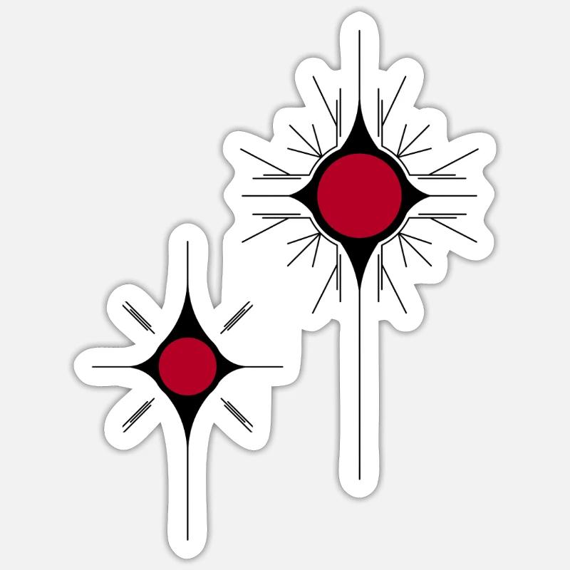 Explosion d’étoiles - Sticker taille S (10 x 10 cm) - blanc mat