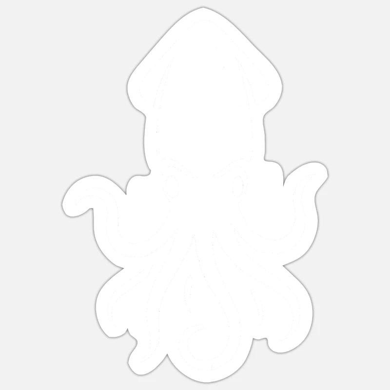 Calmar - Sticker taille S (10 x 10 cm) - blanc mat