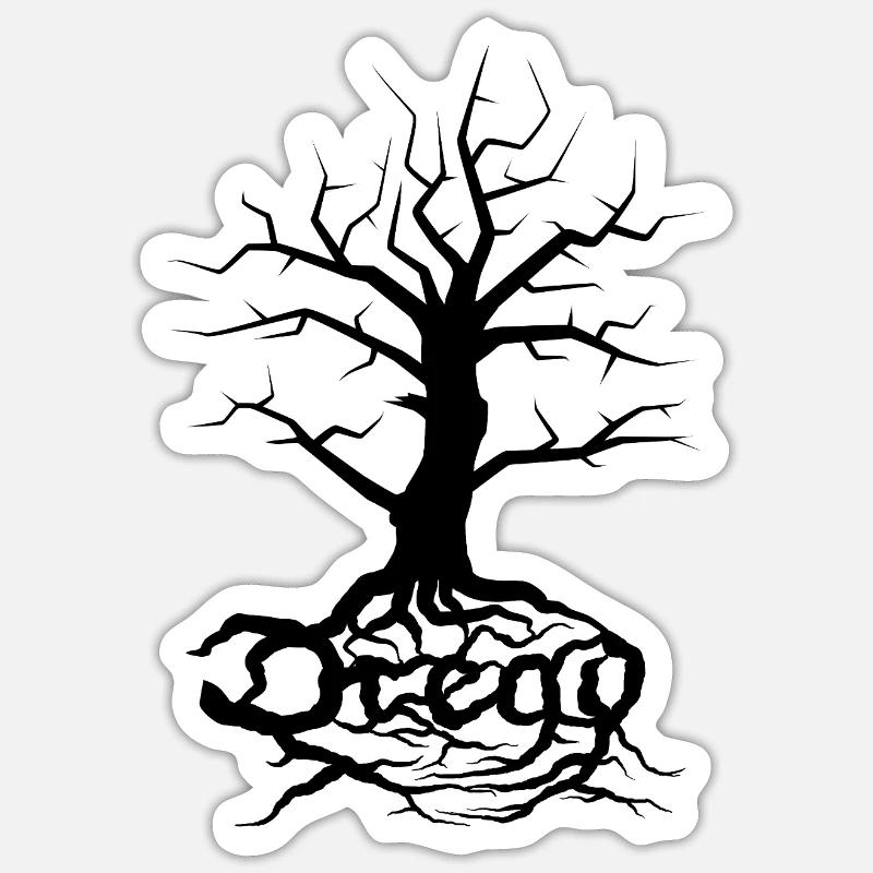 Dread Tree Black - Sticker taille S (10 x 10 cm) - blanc mat