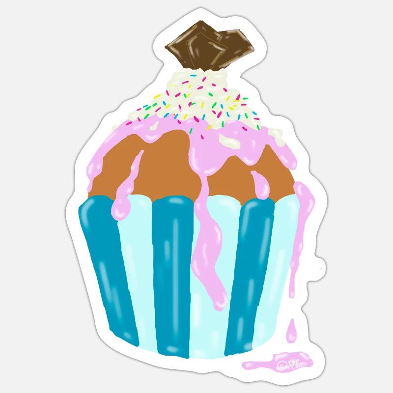 Cupcake, tartlets Sticker size S (10 x 10 cm)