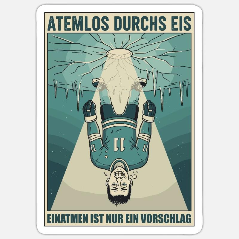 Atemlos durchs Eis - Sticker size S (10 x 10 cm) - white matte
