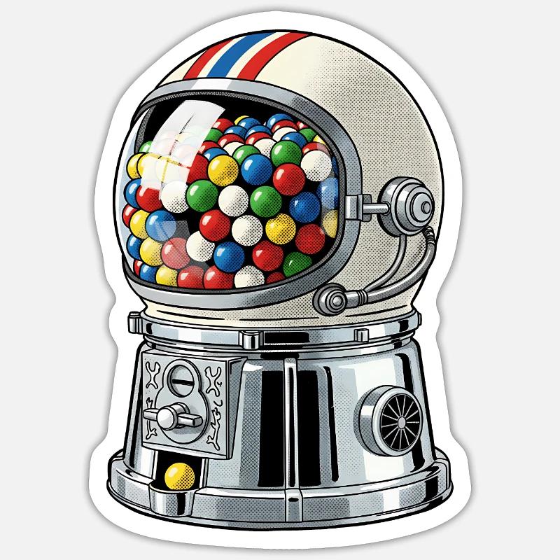 BubbleNaut - Sticker taille S (10 x 10 cm) - blanc mat