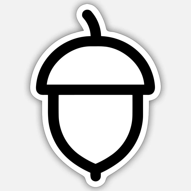 Eiche - Sticker Größe S (10 x 10 cm) - Mattweiß