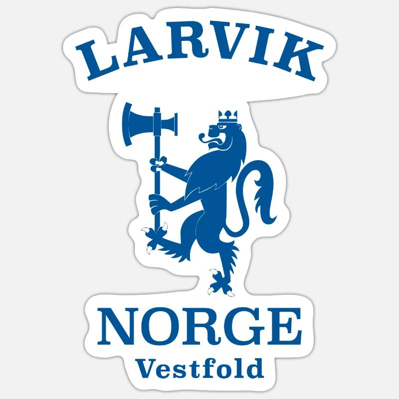 Larvik, Norway, Norway - Sticker size S (10 x 10 cm) - white matte