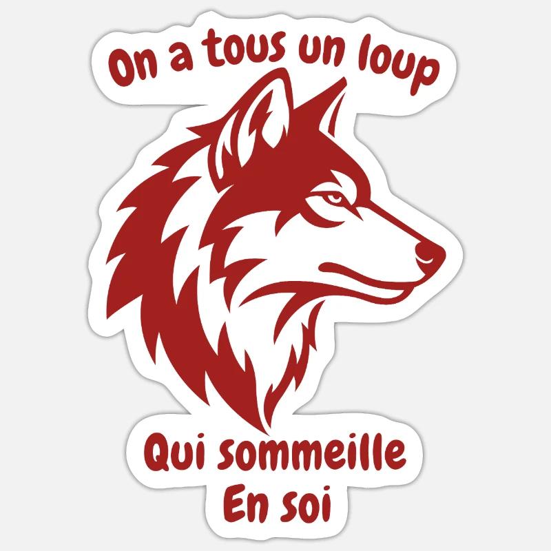 Sleeping Inner Wolf - Sticker size S (10 x 10 cm) - white matte