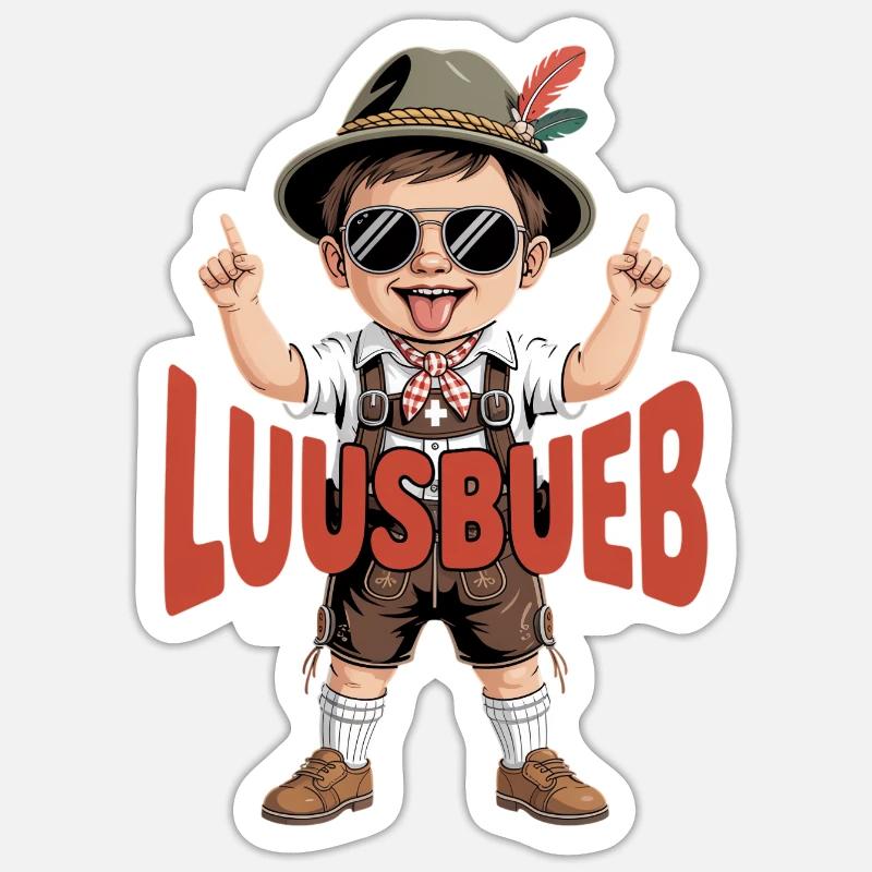 Luusbueb - Sticker size S (10 x 10 cm) - white matte