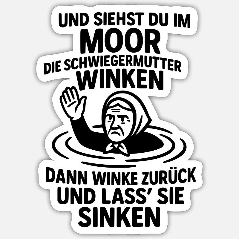 schwiegermutter spruch böse gemein Sticker Größe S (10 x 10 cm)