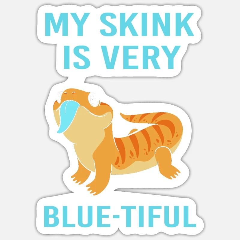 Lizard Blue Tongue - Sticker size S (10 x 10 cm) - white matte