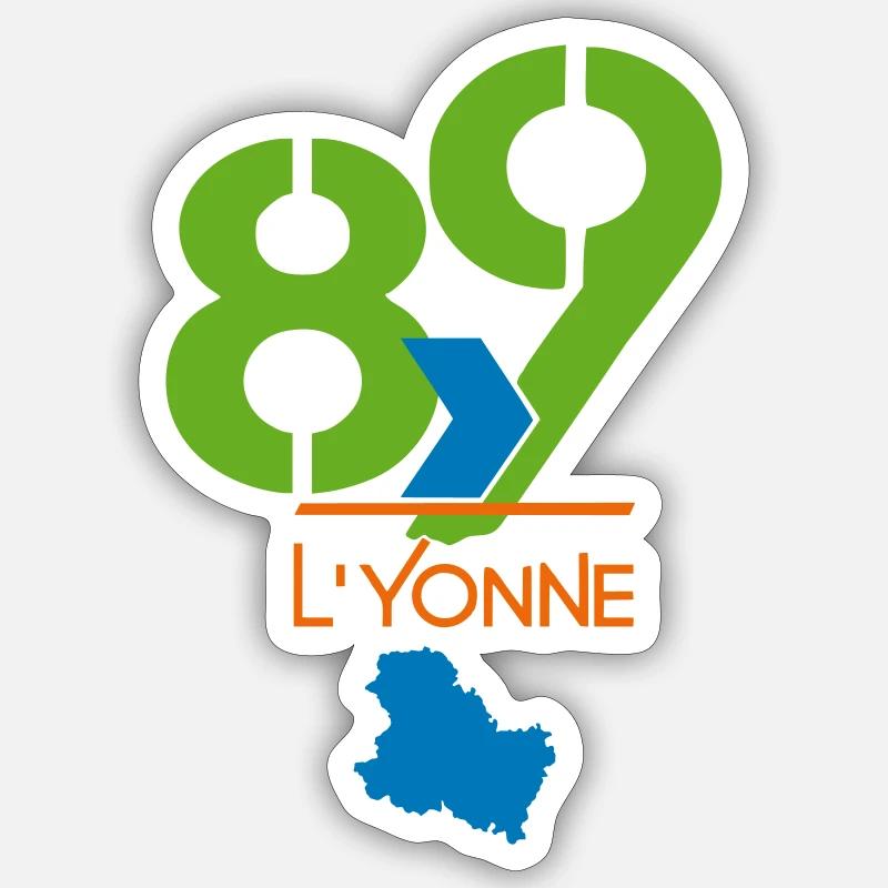 Logo 89 L'Yonne - Sticker size S (10 x 10 cm) - white matte
