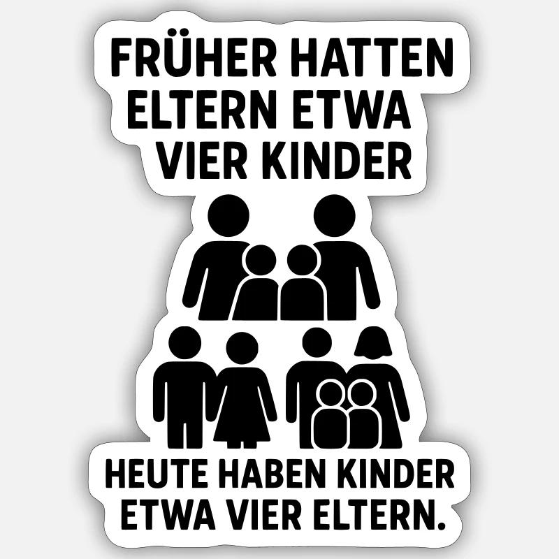 kinder eltern witz Sticker Größe S (10 x 10 cm)