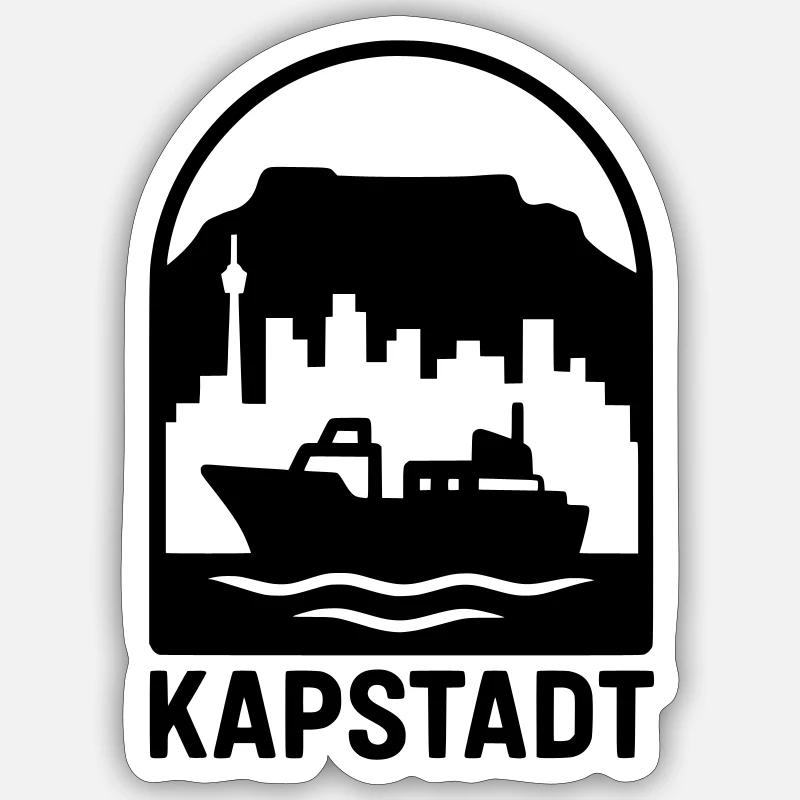 Cape Town Silhouette Table Mountain Sticker size S (10 x 10 cm)