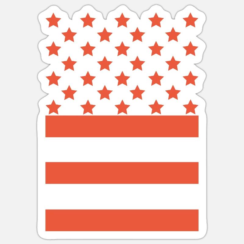 Star Stripe Graphic Pattern Sticker size S (10 x 10 cm)