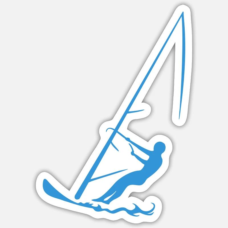 Surfer - Sticker Größe S (10 x 10 cm) - Mattweiß