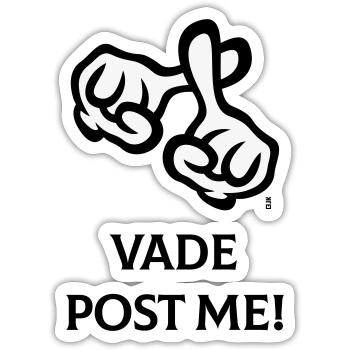 Vade Post Me! (Cross / Bible / Religion / 2C) - Sticker size S (10 x 10 cm) - white matte - Front