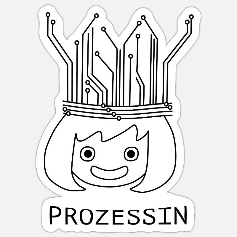 Processus avec Tech Crown - Sticker taille S (10 x 10 cm) - blanc mat