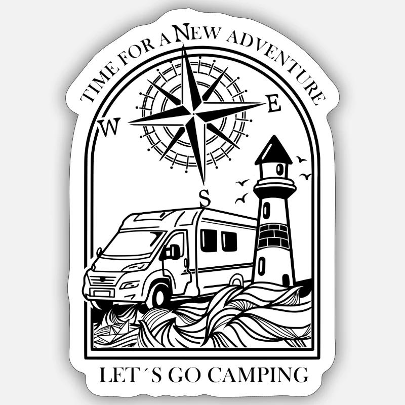 RV Design - Sticker size S (10 x 10 cm) - white matte