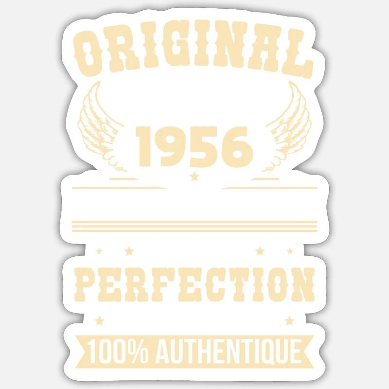 1956 – Unique example – Premium quality - Sticker size S (10 x 10 cm) - white matte