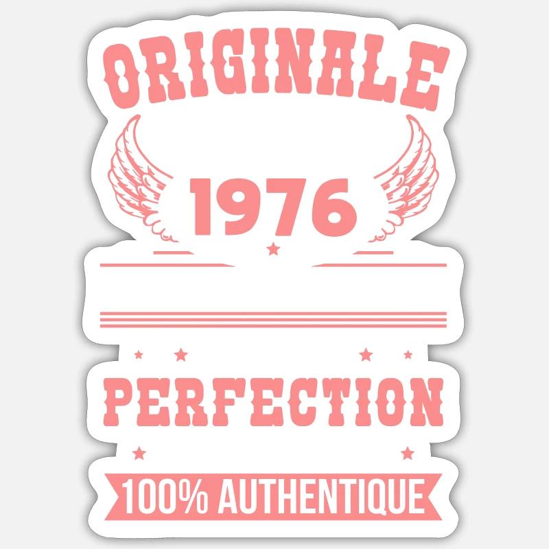 1976 – Unique example – Premium quality - Sticker size S (10 x 10 cm) - white matte