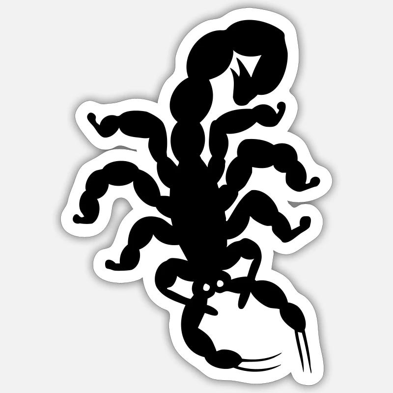scorpion - Sticker size S (10 x 10 cm) - white matte