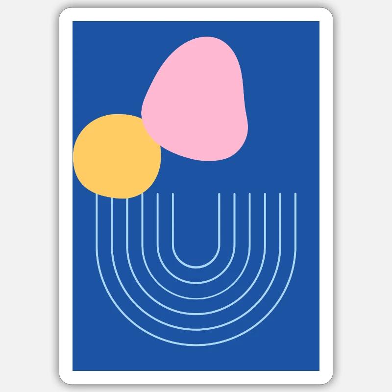 abstract - Sticker size S (10 x 10 cm) - white matte