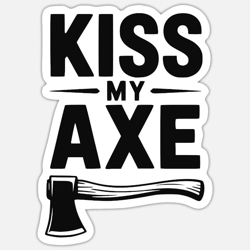 baiser - Sticker taille S (10 x 10 cm) - blanc mat