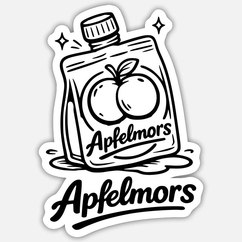 Apple Mors Butt Sticker taille S (10 x 10 cm)