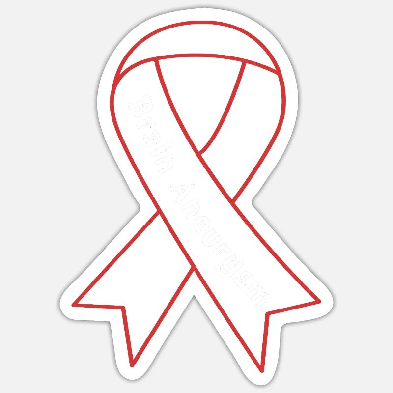 Aneurysm Brain - Sticker size S (10 x 10 cm) - white matte