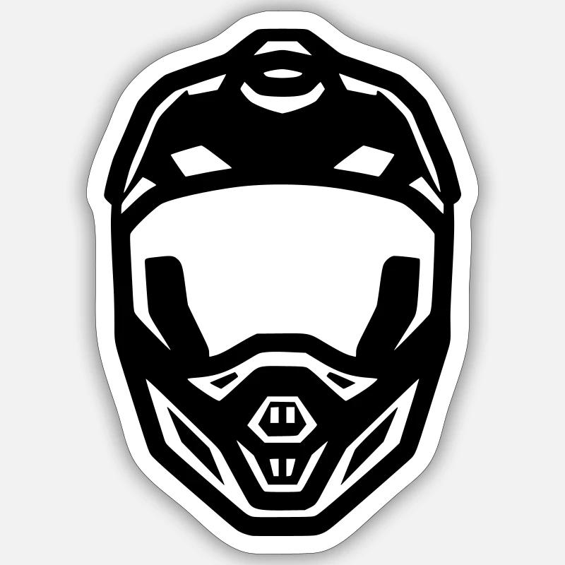 Casque VTT Fullface Descente Sticker taille S (10 x 10 cm)