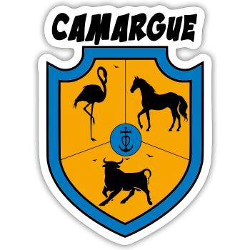 Camargue - Sticker Größe S (10 x 10 cm) - Mattweiß - Vorne